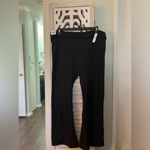 PINK ALL-DAY COTTON FOLDOVER FLARE LEGGINGS